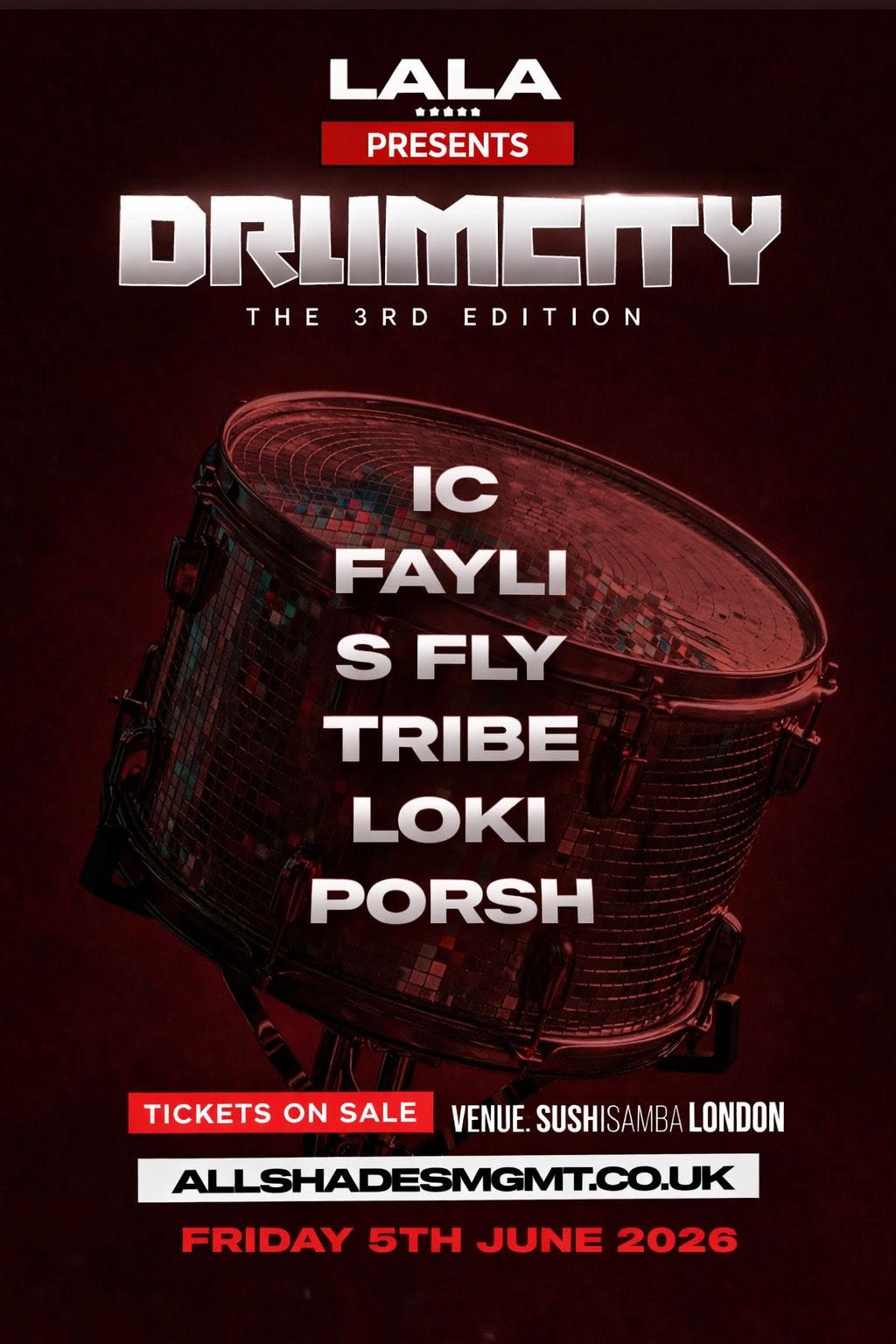 DRUMCITY returns to Sushi Samba – London | Friday 5th June 2026